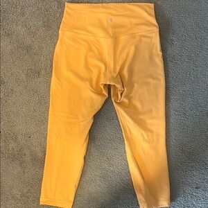 Mango orange Lululemon aligns 25in inseam